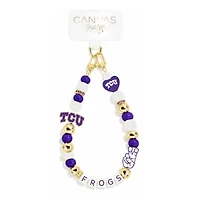 CANVAS Style TCU Horned Frogs Beaded Wrislet