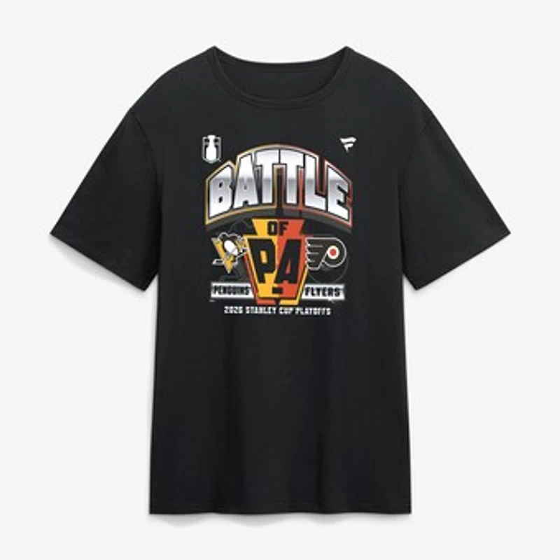 Men's Black Philadelphia Flyers vs. Pittsburgh Penguins Battle of Pennsylvania Legacy T-Shirt