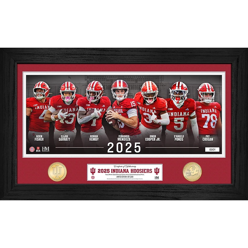 Highland Mint Indiana Hoosiers 2025 Season to Remember Limited Edition Bronze Panoramic Coin Photo Mint