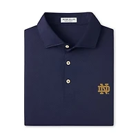 Men's Peter Millar Navy Notre Dame Fighting Irish Hugo Performance Jersey Polo