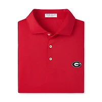 Men's Peter Millar Red Georgia Bulldogs Hugo Performance Jersey Polo