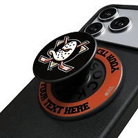 Keyscaper Anaheim Ducks Personalized Endzone Solid PopSockets Magnetic Phone Grip & Stand