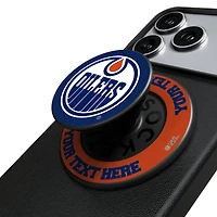 Keyscaper Edmonton Oilers Personalized Endzone Solid PopSockets Magnetic Phone Grip & Stand