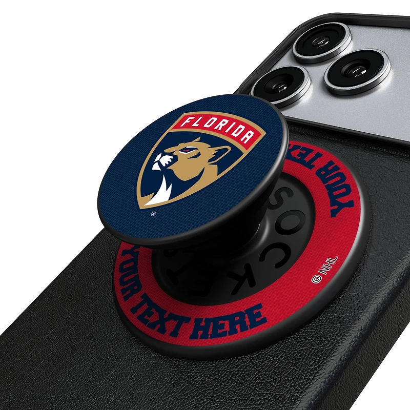 Keyscaper Florida Panthers Personalized Endzone Solid PopSockets Magnetic Phone Grip & Stand