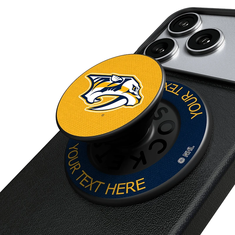 Keyscaper Nashville Predators Personalized Endzone Solid PopSockets Magnetic Phone Grip & Stand