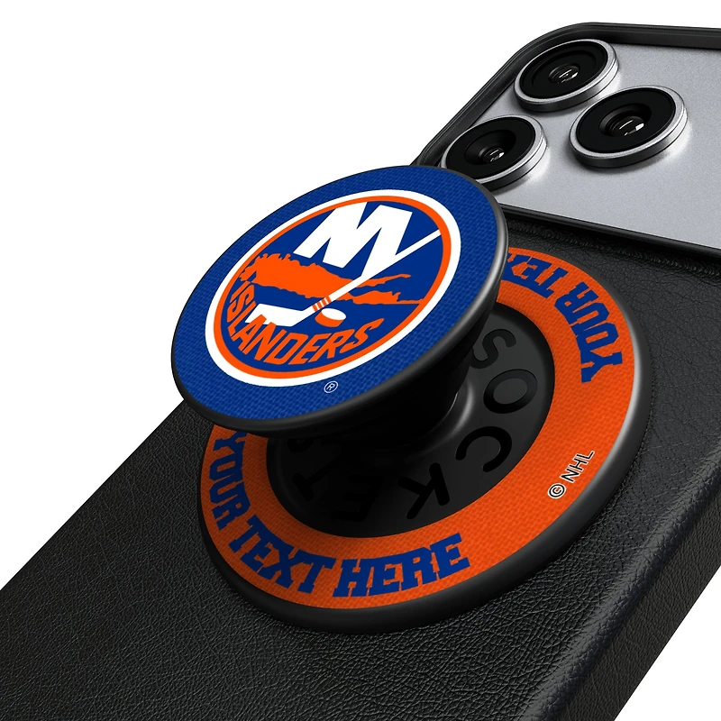Keyscaper New York Islanders Personalized Endzone Solid PopSockets Magnetic Phone Grip & Stand