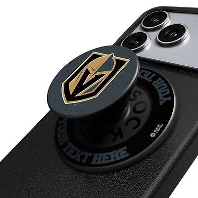 Keyscaper Vegas Golden Knights Personalized Endzone Solid PopSockets Magnetic Phone Grip & Stand