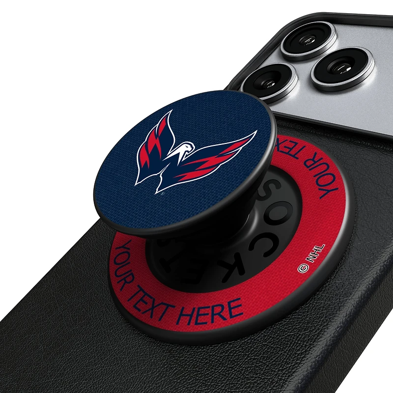 Keyscaper Washington Capitals Personalized Endzone Solid PopSockets Magnetic Phone Grip & Stand