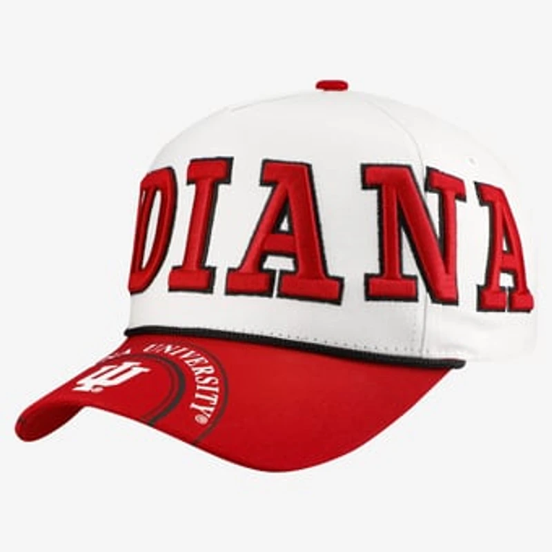 Women's Gameday Social White/Crimson Indiana Hoosiers Five-Panel Rope Away Adjustable Hat