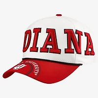 Women's Gameday Social  White/Crimson Indiana Hoosiers Five-Panel Rope Away Adjustable Hat