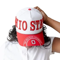 Women's Gameday Social  White/Scarlet Ohio State Buckeyes Five-Panel Rope Away Adjustable Hat