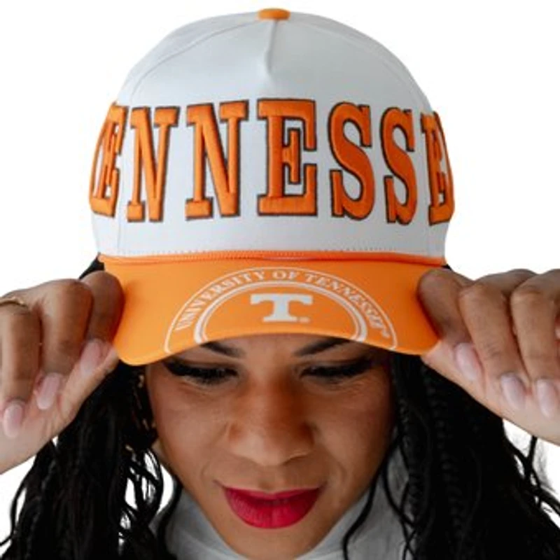 Women's Gameday Social  White/Tennessee Orange Tennessee Volunteers Five-Panel Rope Away Adjustable Hat