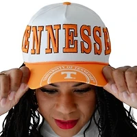Women's Gameday Social  White/Tennessee Orange Tennessee Volunteers Five-Panel Rope Away Adjustable Hat