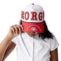 Women's Gameday Social  White/Red Georgia Bulldogs Five-Panel Rope Away Adjustable Hat