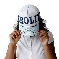 Women's Gameday Social  White/Carolina Blue North Carolina Tar Heels Five-Panel Rope Away Adjustable Hat
