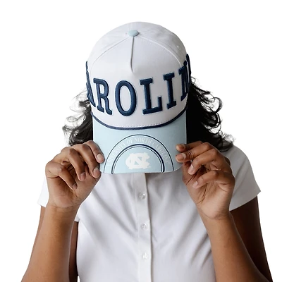 Women's Gameday Social  White/Carolina Blue North Carolina Tar Heels Five-Panel Rope Away Adjustable Hat