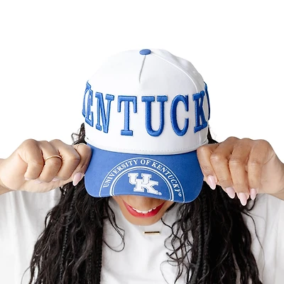 Women's Gameday Social  White/Royal Kentucky Wildcats Five-Panel Rope Away Adjustable Hat