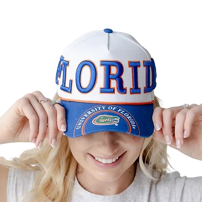 Women's Gameday Social  White/Royal Florida Gators Five-Panel Rope Away Adjustable Hat