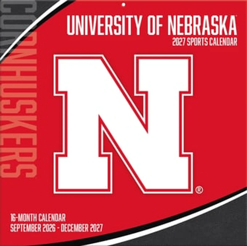 Nebraska Huskers 2027 12” x 12” Team Wall Calendar