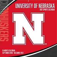 Nebraska Huskers 2027 12” x 12” Team Wall Calendar