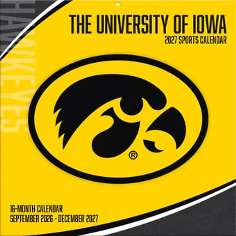 Iowa Hawkeyes 2027 12” x 12” Team Wall Calendar