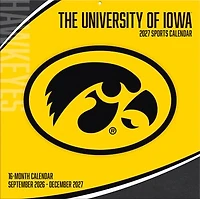 Iowa Hawkeyes 2027 12” x 12” Team Wall Calendar