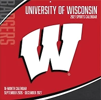 Wisconsin Badgers 2027 12” x 12” Team Wall Calendar