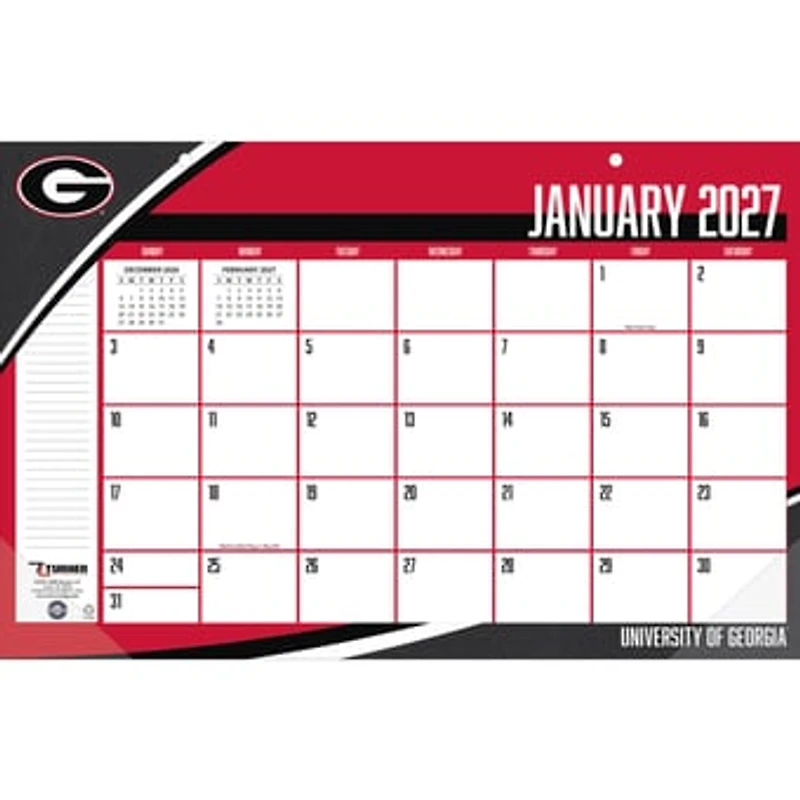 Georgia Bulldogs 17" x 11" Desk Pad Calendar