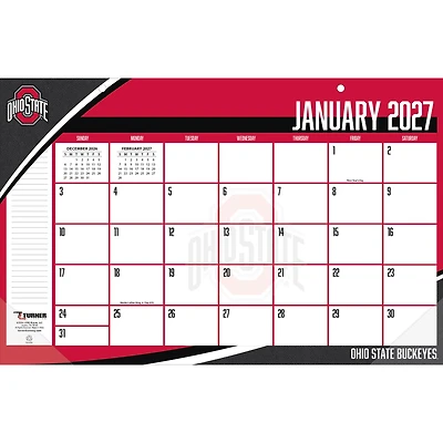 Ohio State Buckeyes 17" x 11" Desk Pad Calendar