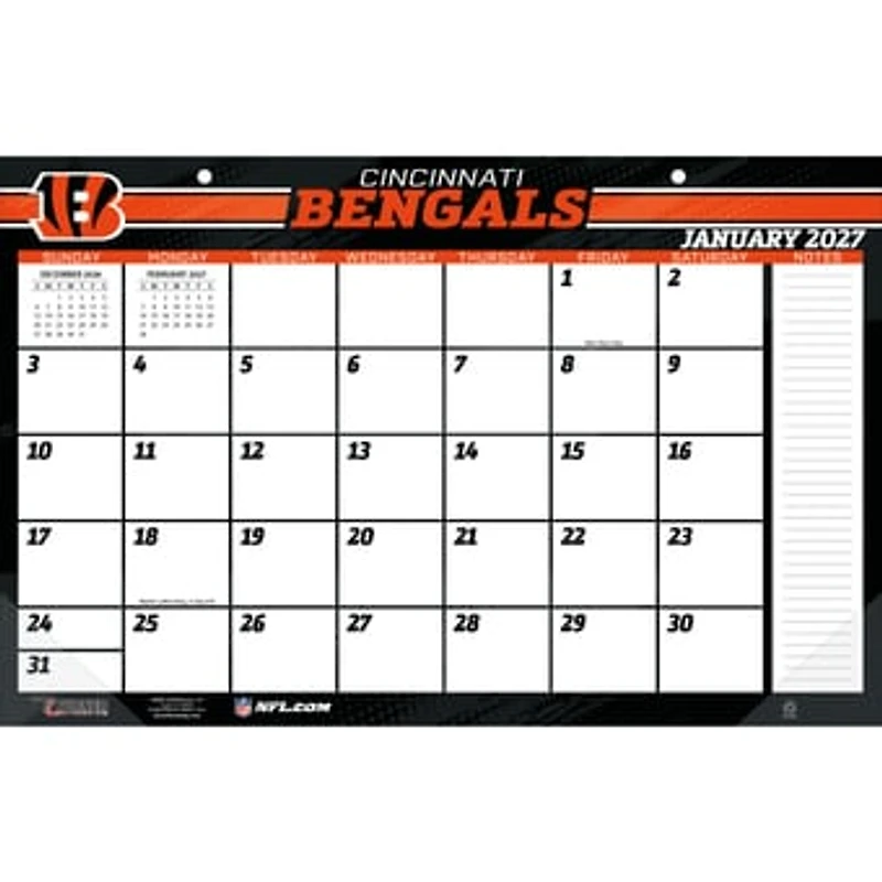 Cincinnati Bengals 17" x 11" Desk Pad Calendar