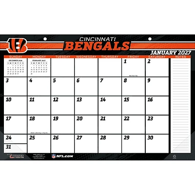 Cincinnati Bengals 17" x 11" Desk Pad Calendar