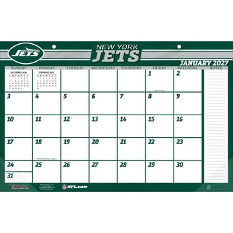 New York Jets 17" x 11" Desk Pad Calendar