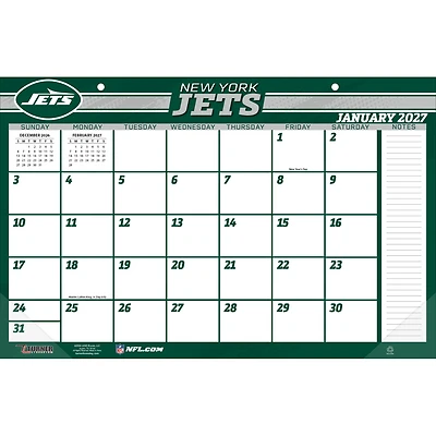 New York Jets 17" x 11" Desk Pad Calendar