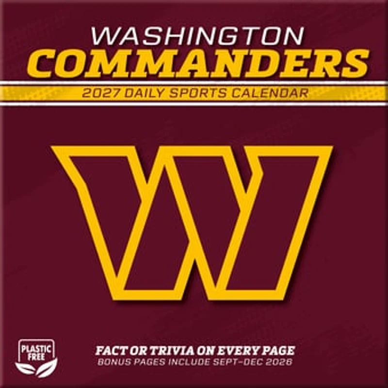 Washington Commanders 2027 Box Calendar