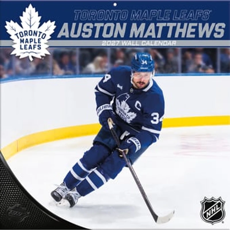 Auston Matthews Toronto Maple Leafs 12" x 12" 2027 Player Wall Calendar