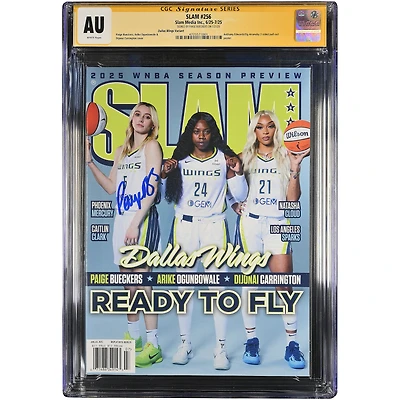 Paige Bueckers Dallas Wings Autographed Slam #256 2025 WNBA Season Preview CGC Authenticated Magazine