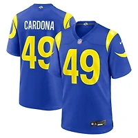 Men's Nike Joe Cardona  Royal Los Angeles Rams Team Game Jersey