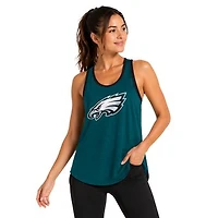 Women's G-III 4Her by Carl Banks Midnight Green Philadelphia Eagles Tater II Racerback Tank Top
