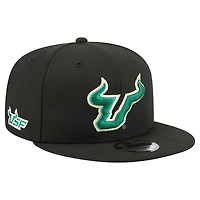 Men's New Era  Black South Florida Bulls Team 9FIFTY Snapback Hat