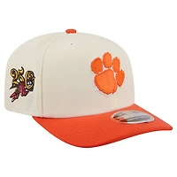 Men's New Era White/Orange Clemson Tigers America's 250th 9SEVENTY Adjustable Hat