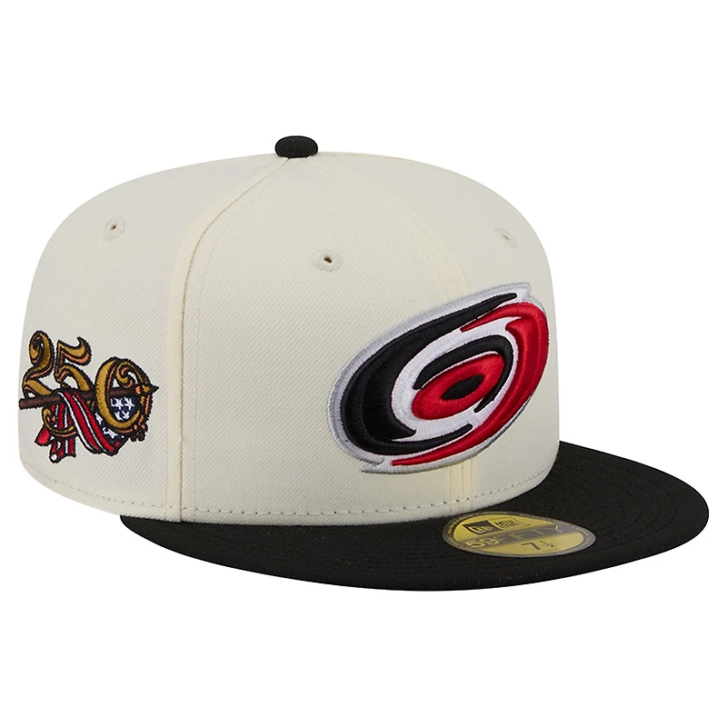 Men's New Era  Cream Carolina Hurricanes 250th Anniversary of the United States Two-Tone 59FIFTY Fitted Hat