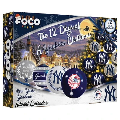 FOCO New York Yankees 2026 Ball Ornament Advent Calendar