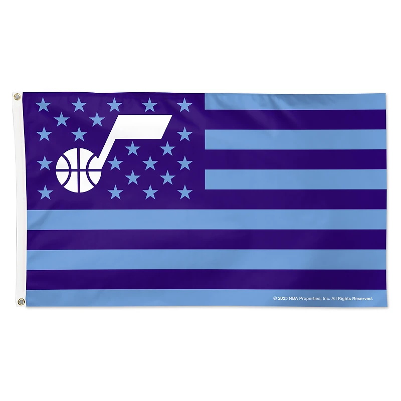 WinCraft Utah Jazz 3' x 5' Single-Sided Deluxe Patriotic Stars & Stripes Flag