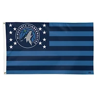 WinCraft Minnesota Timberwolves 3' x 5' Single-Sided Deluxe Patriotic Stars & Stripes Flag