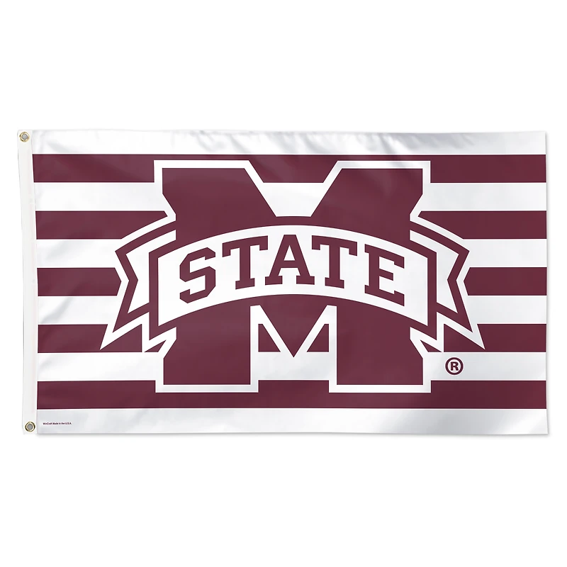 WinCraft Mississippi State Bulldogs 3' x 5' Single-Sided Deluxe Stripes Flag