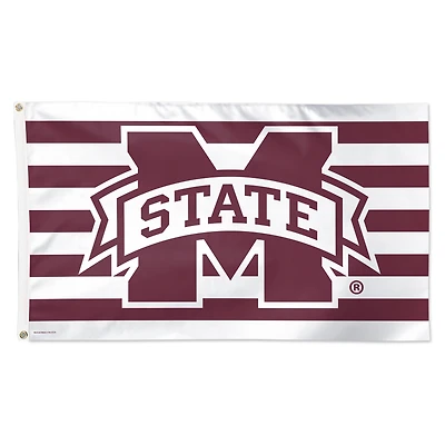 WinCraft Mississippi State Bulldogs 3' x 5' Single-Sided Deluxe Stripes Flag