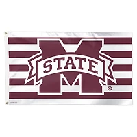 WinCraft Mississippi State Bulldogs 3' x 5' Single-Sided Deluxe Stripes Flag