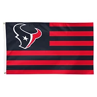 WinCraft Houston Texans 3' x 5' Single-Sided Deluxe Patriotic Stars & Stripes Flag