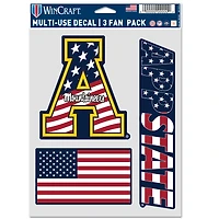 WinCraft Appalachian State Mountaineers Three-Piece Stars & Stripes Fan Decal Set