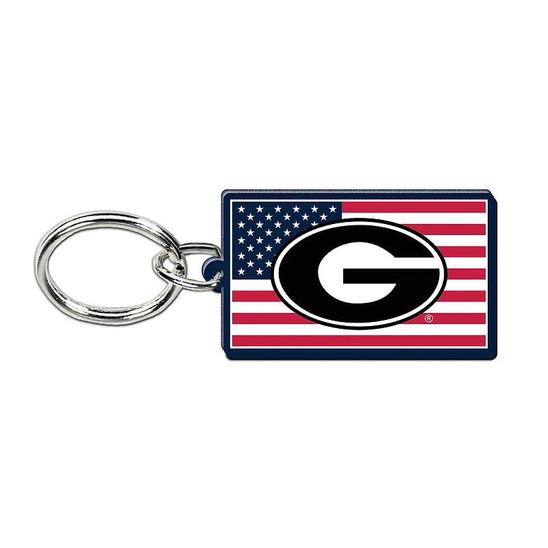 WinCraft Georgia Bulldogs Stars & Stripes Acrylic Key Ring